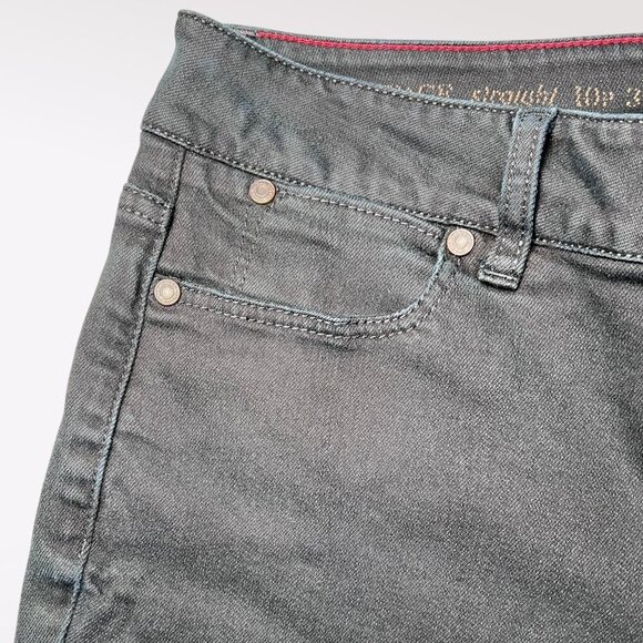 Talbots Heritage Navy Straight Leg Jeans Mid Rise Stretch 10 Petite - Picture 4 of 8